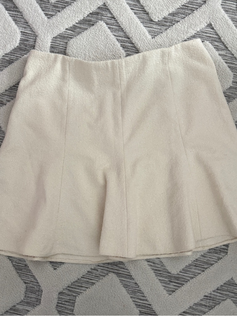 NWT Textured Cream A-Line Mini Skirt